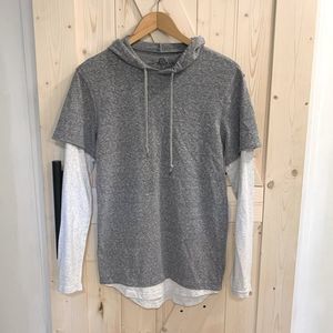 AMERICAN RAG || Two Tone Grey Long Sleeve